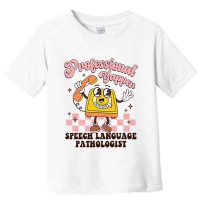 Retro Professional Yapper Speech Language Pathologist Slp Toddler T-Shirt
