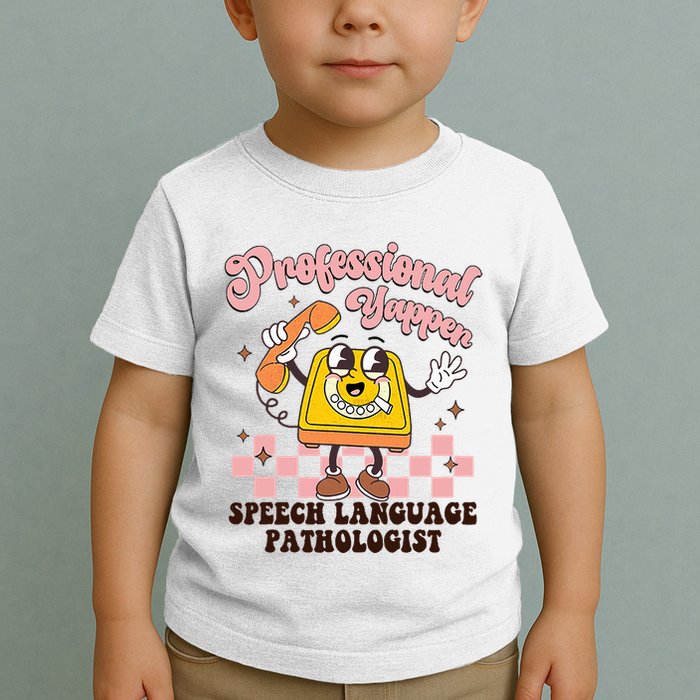 Retro Professional Yapper Speech Language Pathologist Slp Toddler T-Shirt
