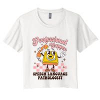 Retro Professional Yapper Speech Language Pathologist Slp Crop Top