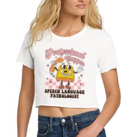 Retro Professional Yapper Speech Language Pathologist Slp Crop Top
