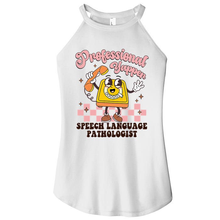Retro Professional Yapper Speech Language Pathologist Slp Women's Perfect Tri Rocker Tank