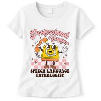Retro Professional Yapper Speech Language Pathologist Slp Womens T-Shirt