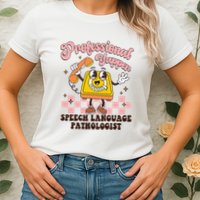 Retro Professional Yapper Speech Language Pathologist Slp Womens T-Shirt