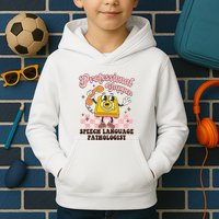 Retro Professional Yapper Speech Language Pathologist Slp Kids Hoodie