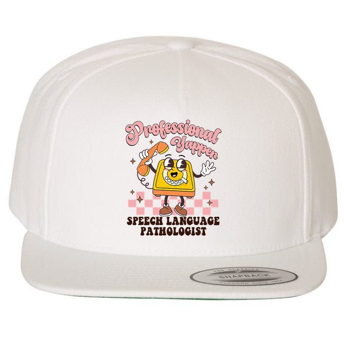 Retro Professional Yapper Speech Language Pathologist Slp Wool Snapback Cap