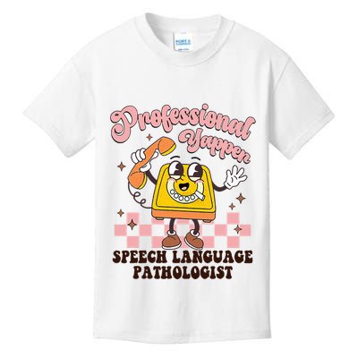 Retro Professional Yapper Speech Language Pathologist Slp Kids T-Shirt