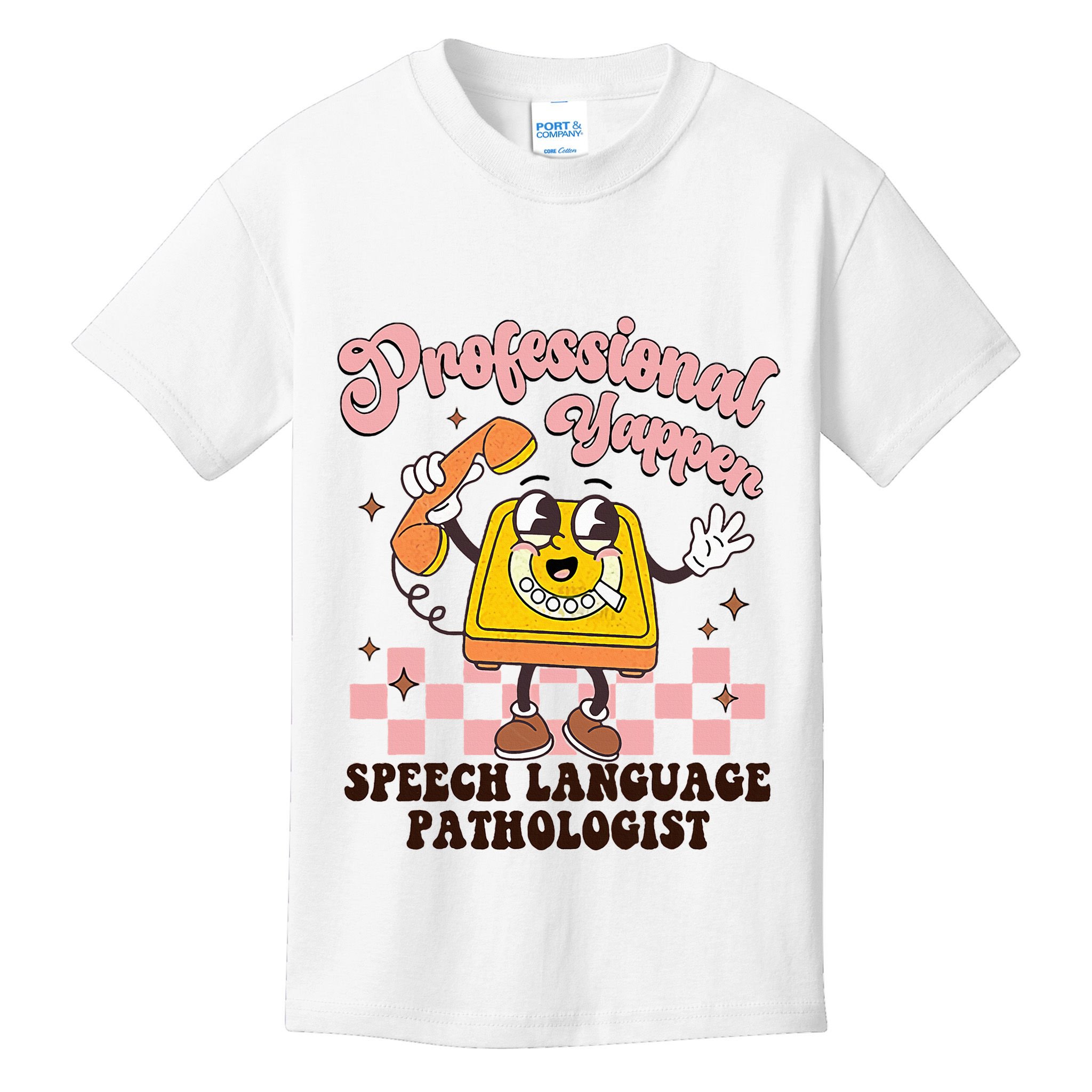 Retro Professional Yapper Speech Language Pathologist Slp Kids T-Shirt