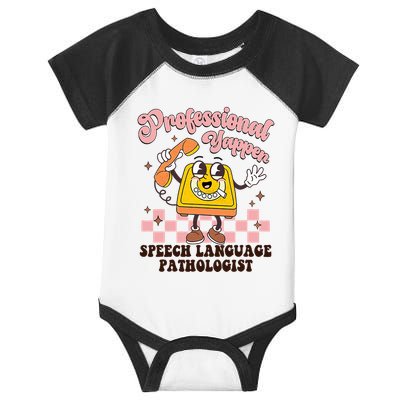 Retro Professional Yapper Speech Language Pathologist Slp Infant Baby Jersey Bodysuit