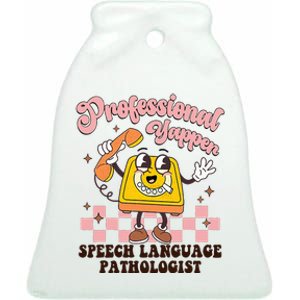 Retro Professional Yapper Speech Language Ceramic Bell Ornament