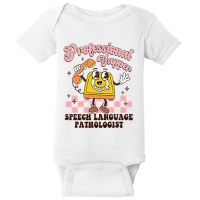 Retro Professional Yapper Speech Language Baby Bodysuit