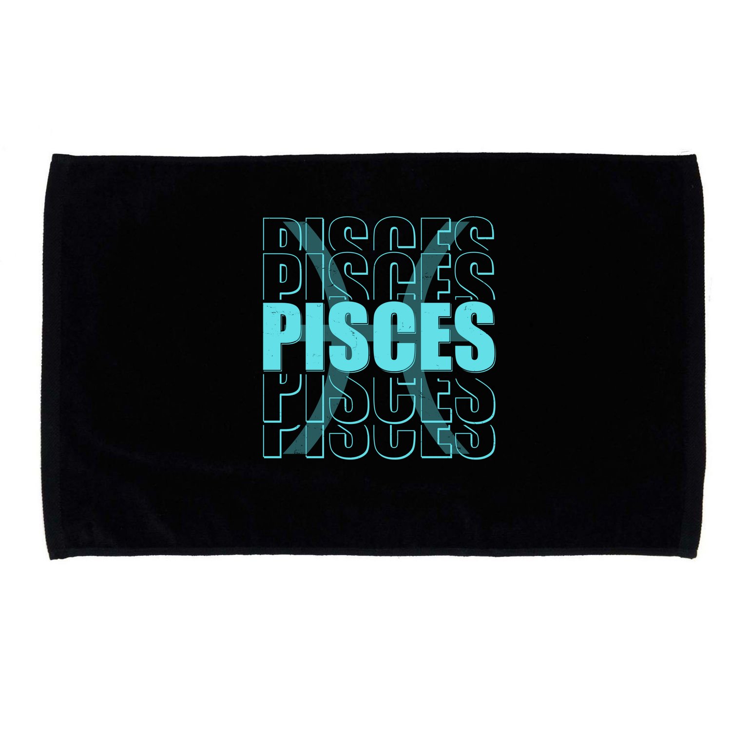 Retro Pisces Zodiac Symbol Microfiber Hand Towel