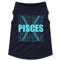 Retro Pisces Zodiac Symbol Doggie Tank