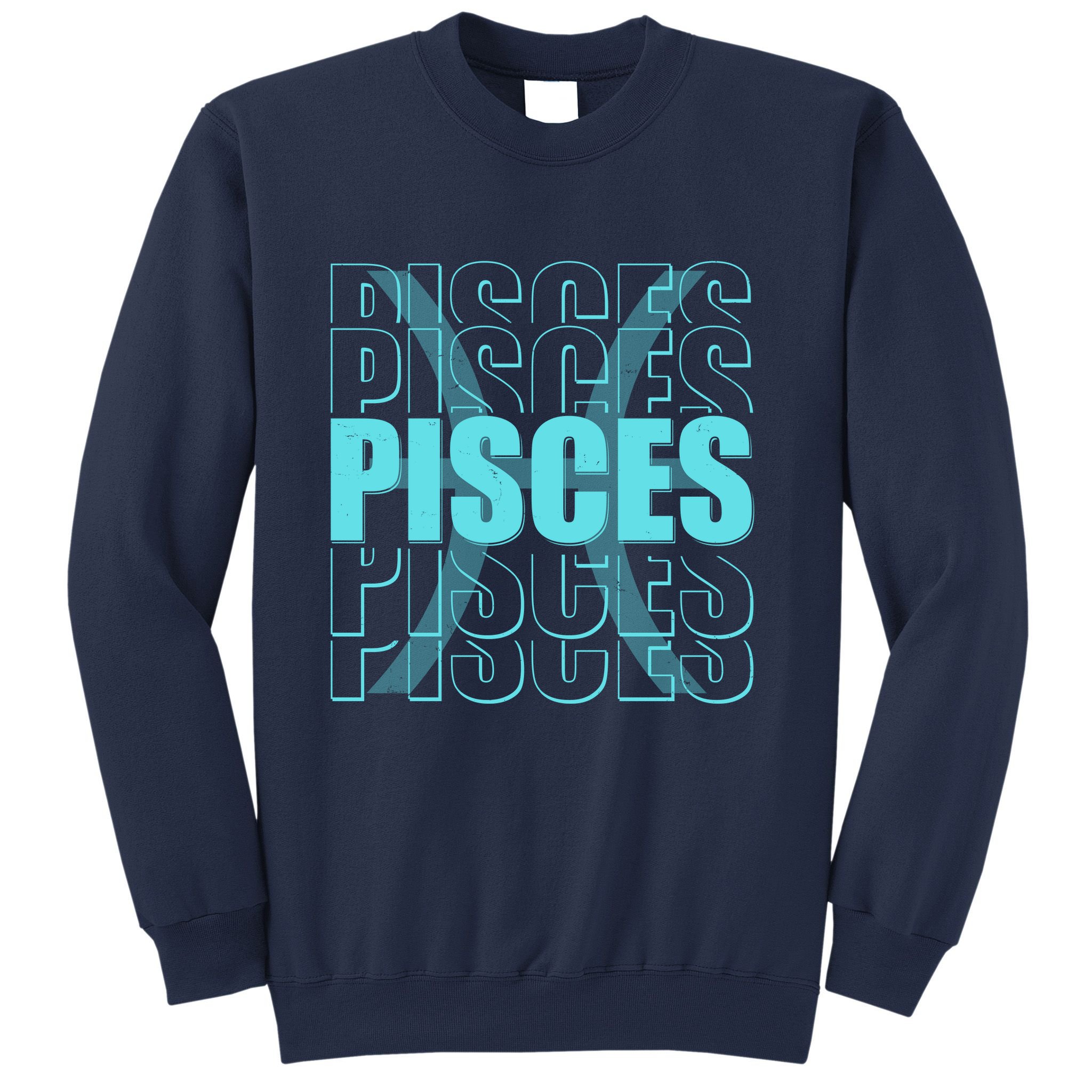 Retro Pisces Zodiac Symbol Sweatshirt