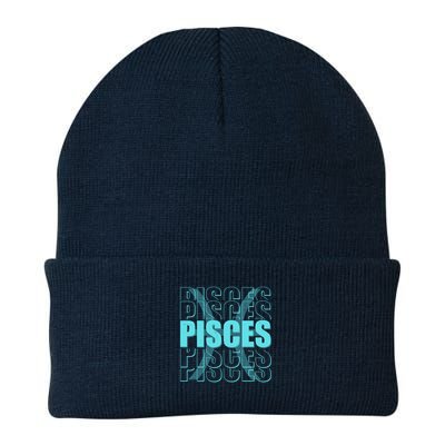 Retro Pisces Zodiac Symbol Beanie