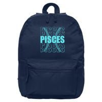 Retro Pisces Zodiac Symbol 16 in Basic Backpack