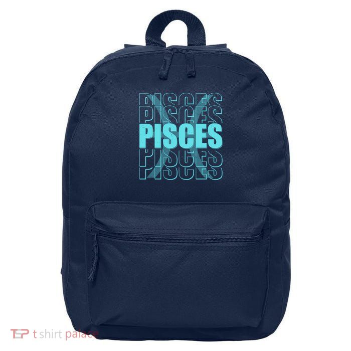 Retro Pisces Zodiac Symbol 16 in Basic Backpack