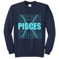 Retro Pisces Zodiac Symbol Tall Sweatshirt