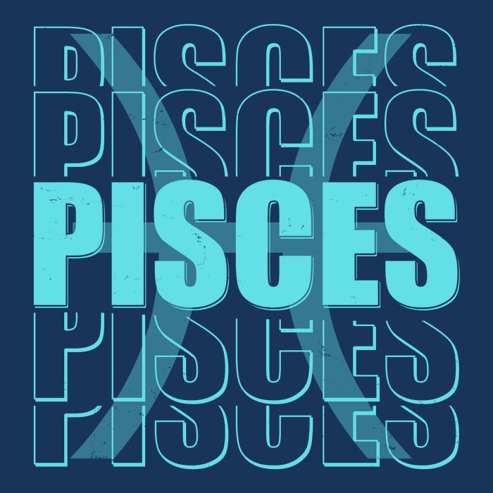 Retro Pisces Zodiac Symbol Golf Towel
