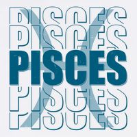 Retro Pisces Zodiac Symbol Garment-Dyed Sweatshirt