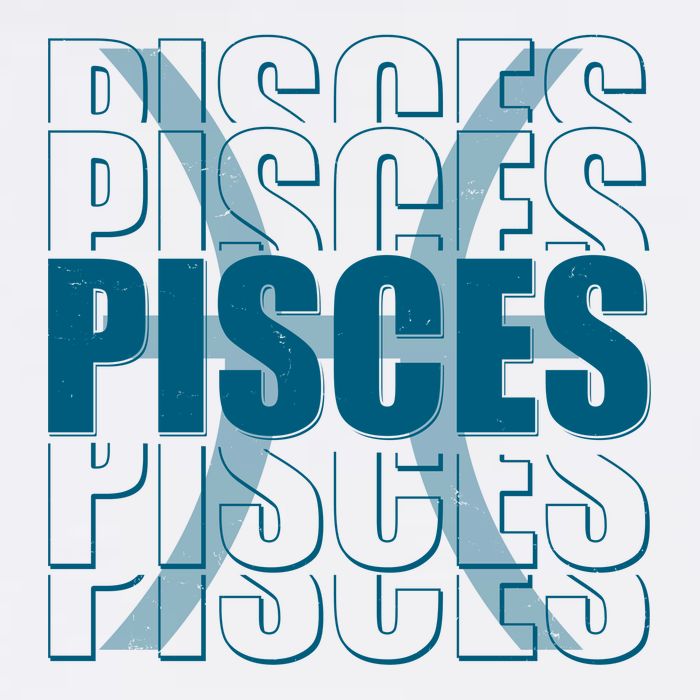 Retro Pisces Zodiac Symbol Garment-Dyed Sweatshirt
