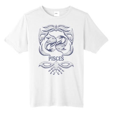 Retro Pisces Zodiac Birthday Gift Vintage Pisces Sign Tall Fusion ChromaSoft Performance T-Shirt