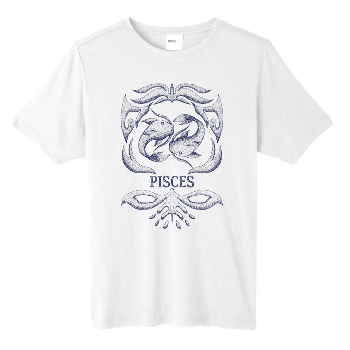 Retro Pisces Zodiac Birthday Gift Vintage Pisces Sign Tall Fusion ChromaSoft Performance T-Shirt