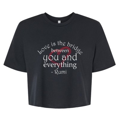 Rumi Quote Beautiful With Heart Bella+Canvas Jersey Crop Tee