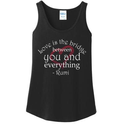 Rumi Quote Beautiful With Heart Ladies Essential Tank