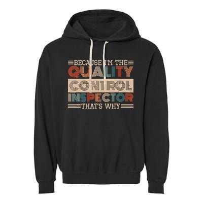 Retro Quality Control Design For Quality Control Inspectors Garment-Dyed Fleece Hoodie