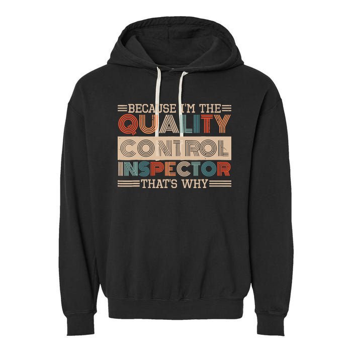 Retro Quality Control Design For Quality Control Inspectors Garment-Dyed Fleece Hoodie