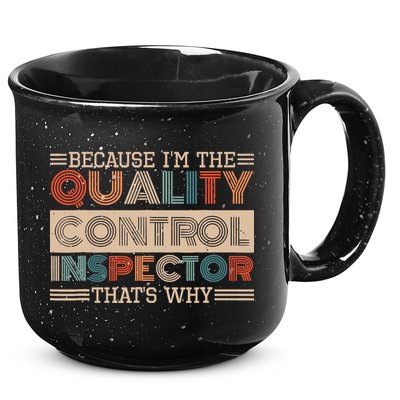 Retro Quality Control Design For Quality Control Inspectors 15oz Campfire Ceramic Mug