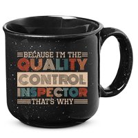 Retro Quality Control Design For Quality Control Inspectors 15oz Campfire Ceramic Mug
