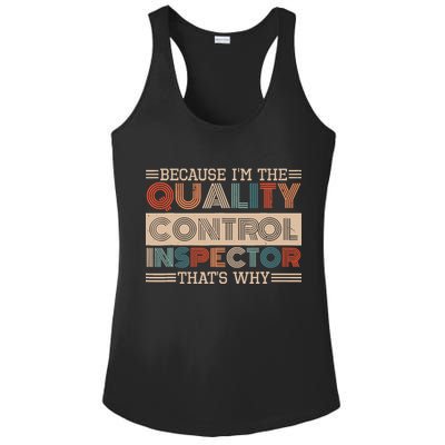 Retro Quality Control Design For Quality Control Inspectors Ladies PosiCharge Competitor Racerback Tank