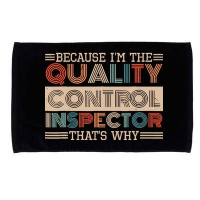 Retro Quality Control Design For Quality Control Inspectors Microfiber Hand Towel