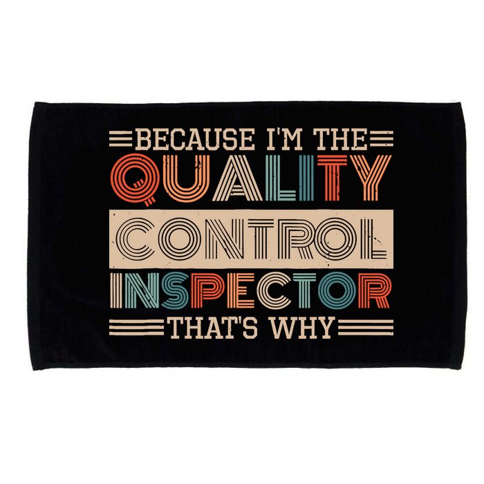 Retro Quality Control Design For Quality Control Inspectors Microfiber Hand Towel