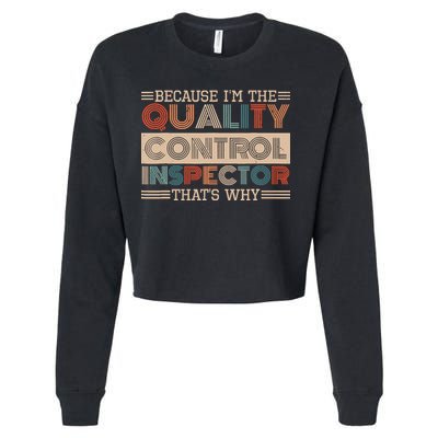 Retro Quality Control Design For Quality Control Inspectors Cropped Pullover Crew