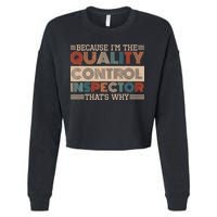 Retro Quality Control Design For Quality Control Inspectors Cropped Pullover Crew
