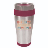Retro Quality Control Design For Quality Control Inspectors 16oz Travel Tumbler