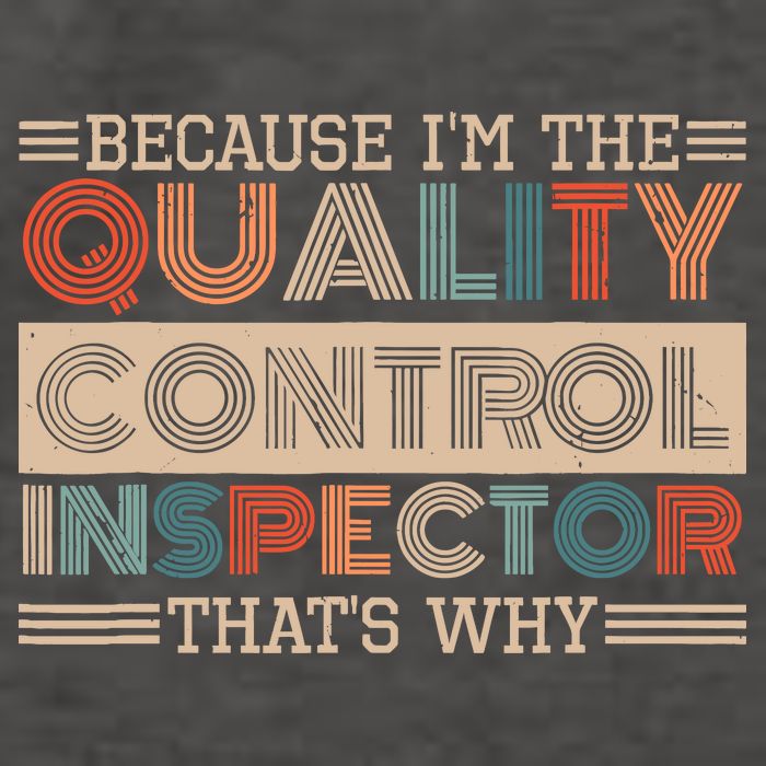 Retro Quality Control Design For Quality Control Inspectors Vector Backpack