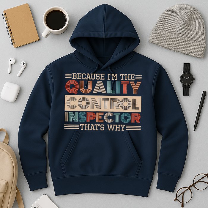 Retro Quality Control Design For Quality Control Inspectors Hoodie