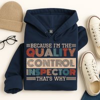 Retro Quality Control Design For Quality Control Inspectors Hoodie