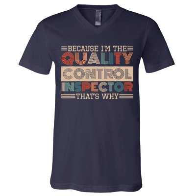 Retro Quality Control Design For Quality Control Inspectors V-Neck T-Shirt