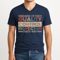 Retro Quality Control Design For Quality Control Inspectors V-Neck T-Shirt