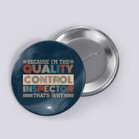 Retro Quality Control Design For Quality Control Inspectors Button