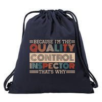 Retro Quality Control Design For Quality Control Inspectors Drawstring Bag