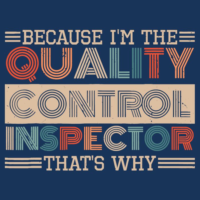 Retro Quality Control Design For Quality Control Inspectors Drawstring Bag
