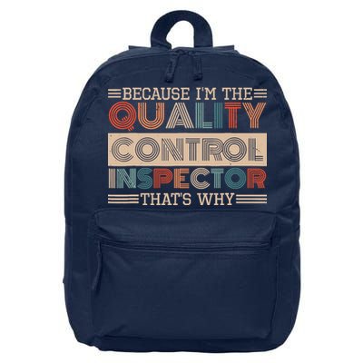 Retro Quality Control Design For Quality Control Inspectors 16 in Basic Backpack