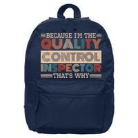 Retro Quality Control Design For Quality Control Inspectors 16 in Basic Backpack