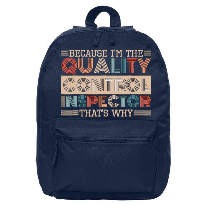 Retro Quality Control Design For Quality Control Inspectors 16 in Basic Backpack