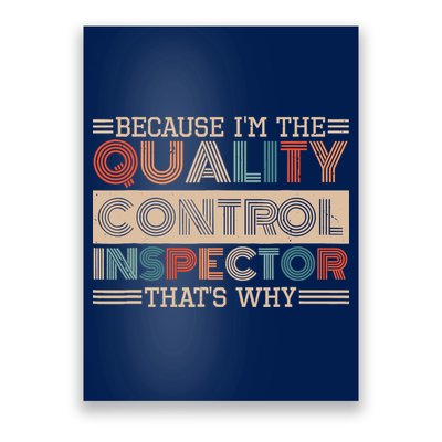 Retro Quality Control Design For Quality Control Inspectors Poster